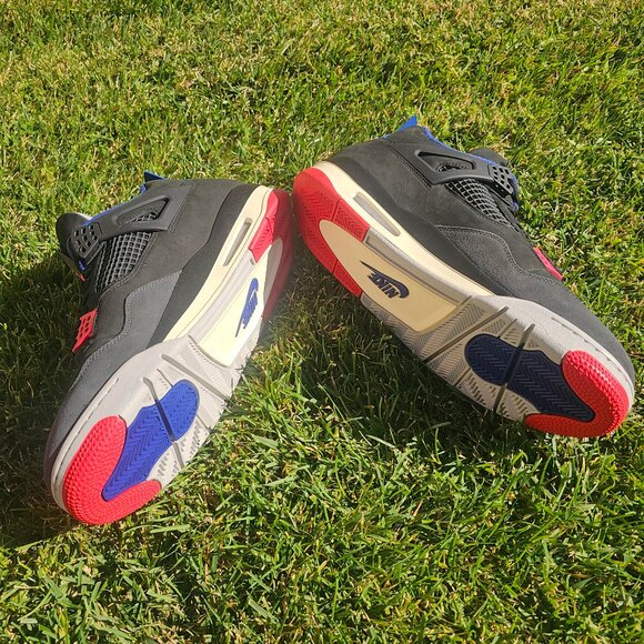 Air Jordan 4 Retro “Rare Air” Black Red Blue – Men’s Size 13 - Picture 6 of 9